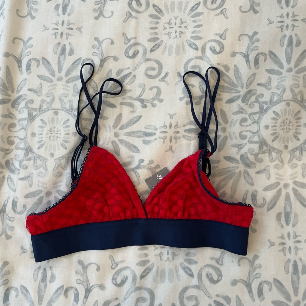 NEW Aerie Red Polka Dot Bralette